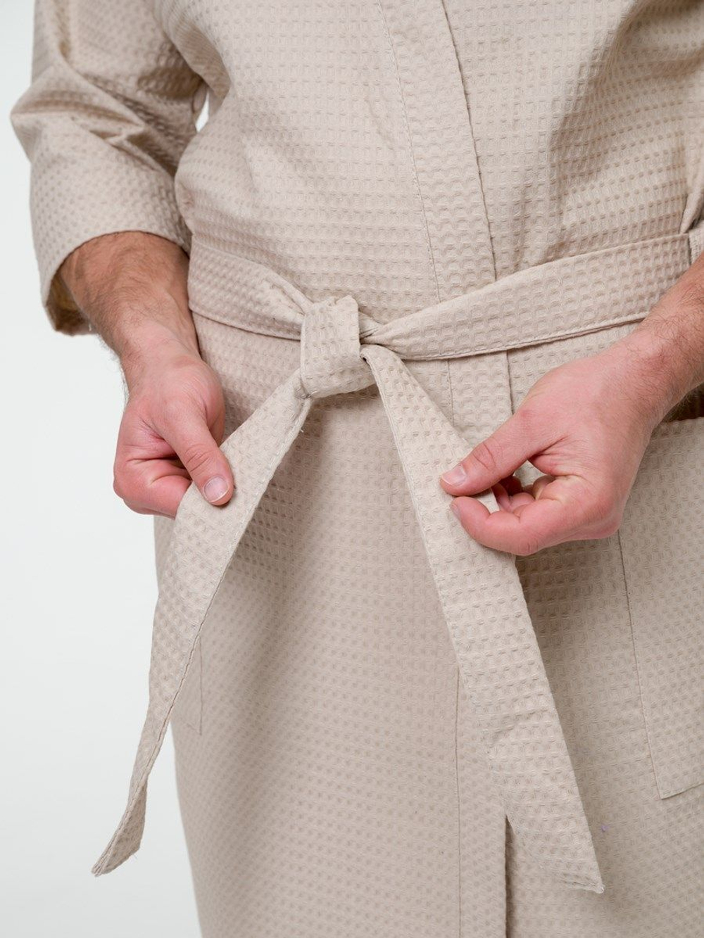 Халат вафельный 48-50 бежевый