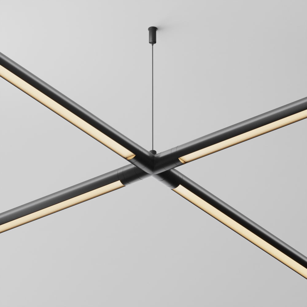 Х-образный вертикальный коннектор для системы без ввода питания Maytoni SHELF CA017TX-B