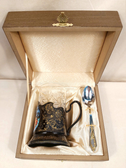 Чайный набор "Морозко" (Ручная роспись Палех)