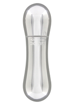Серебристый мини-вибромассажер MINI VIBRATING MASSAGER - 8 см.