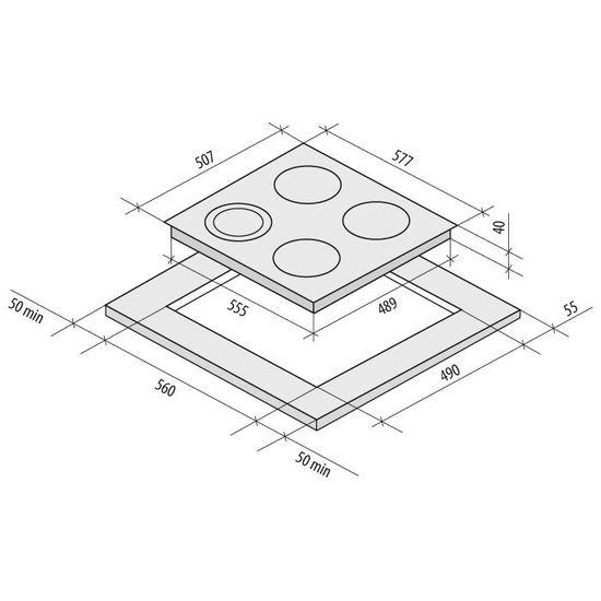 Электрическая варочная панель Krona DOLCE 60 BL