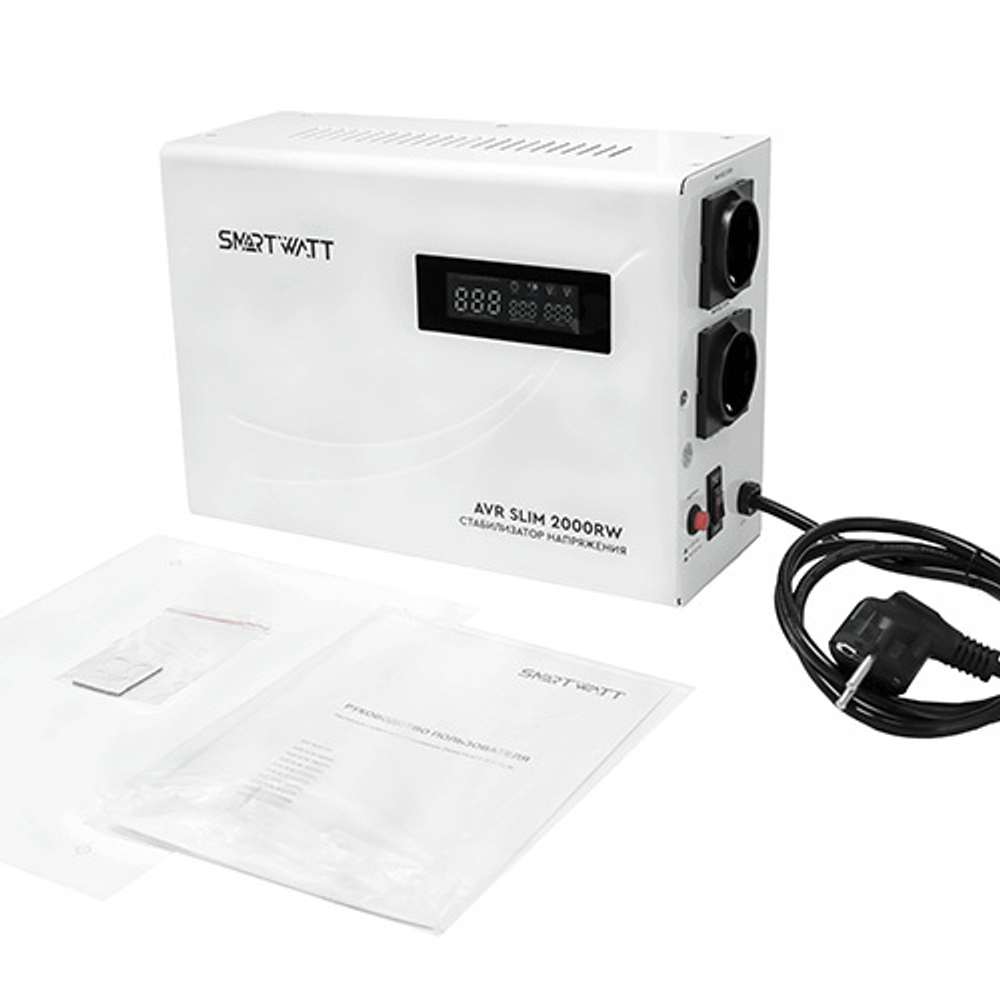 Настенный стабилизатор напряжения SMARTWATT AVR SLIM 2000RW 2000VA, 2 кВт