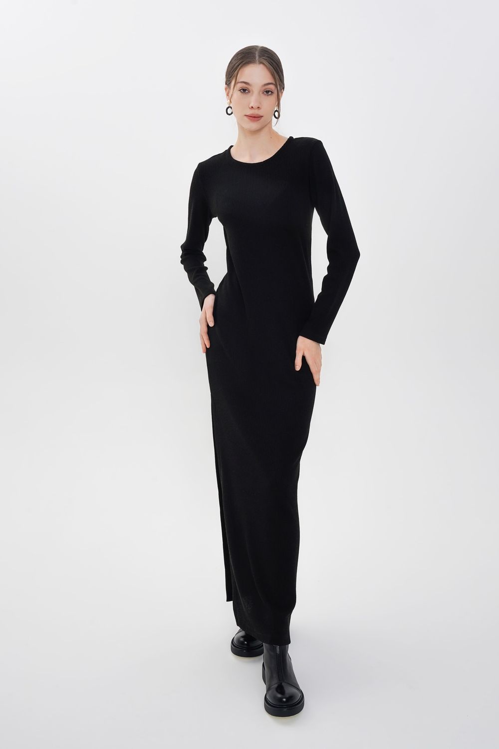 Платье-лапша макси Alexandra Talalay KD008 черное