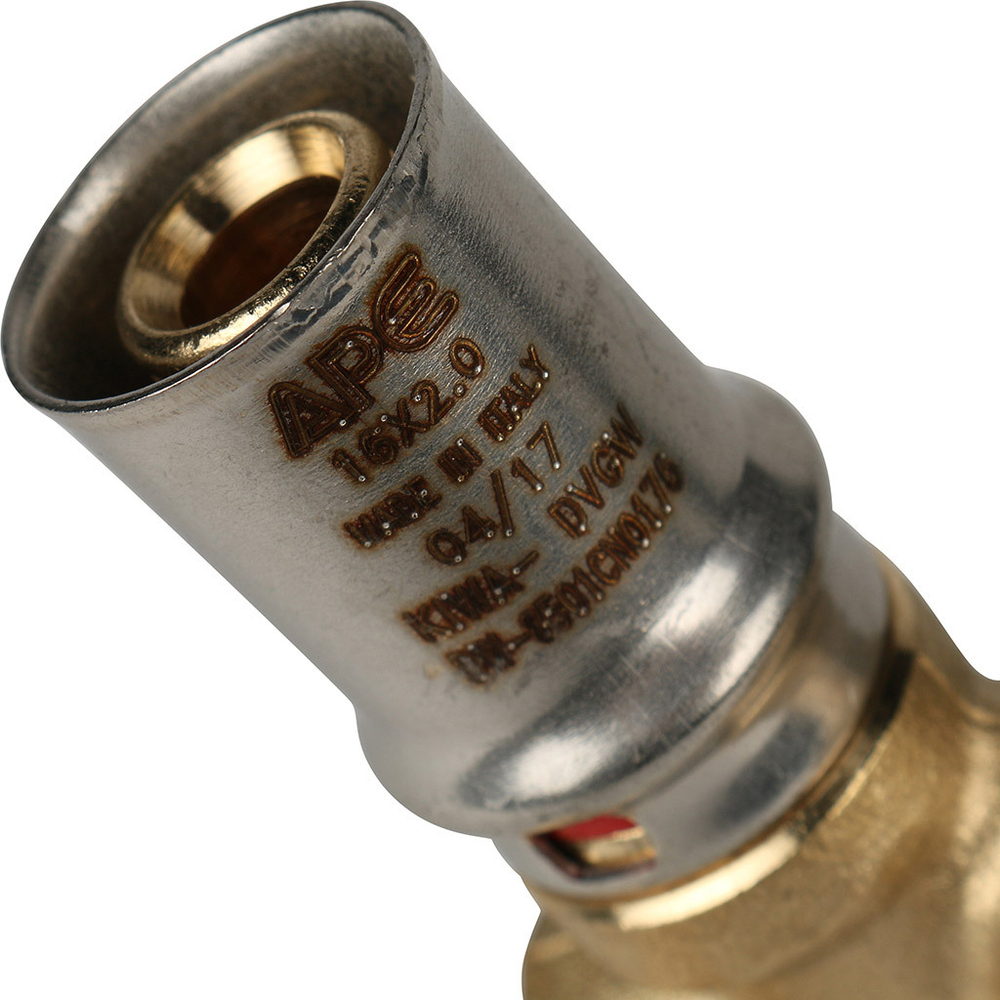 Угольник STOUT настенный с креплением короткий ВР 1/2" х16 пресс
