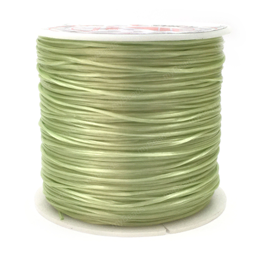 Резинка для браслета многослойная салатовая 0.7 мм (катушка ок.60 м)
