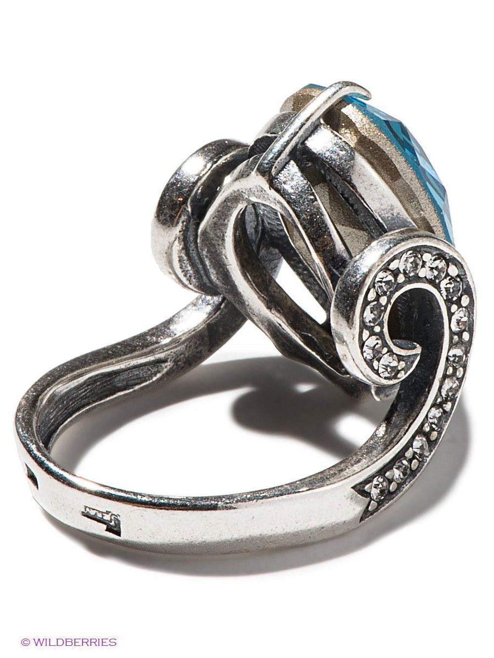 "Беллини" кольцо в серебряном покрытии из коллекции "Морской коктейль" от Jenavi