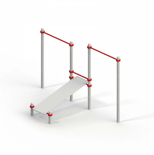 Комплекс из 2 турников и скамьи для пресса