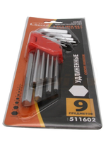 Набор ключей шестигранных L-образных LAVITA, размер: 1.5-10 мм, удлиненные, 9 штук