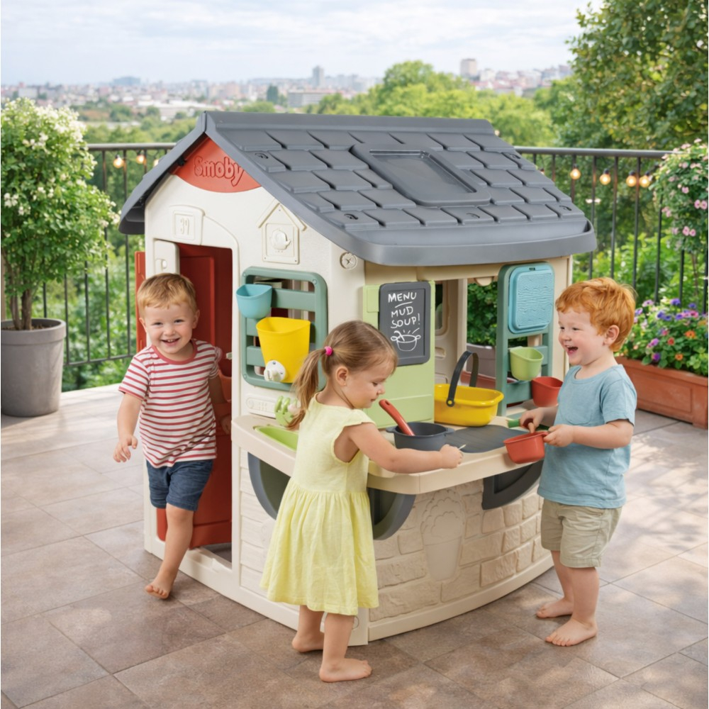 Игровой садовый домик Smoby 810505 с летней кухней и 16 аксессуарами 810505 — фото 12