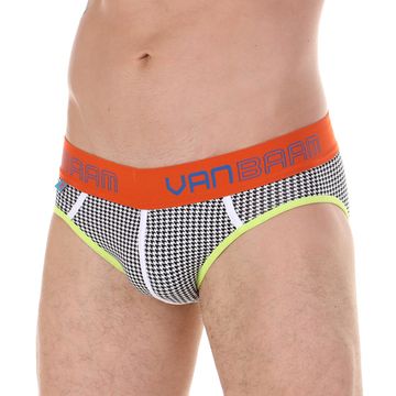 Трусы мужские джоки черно-белые Van Baam VB45143