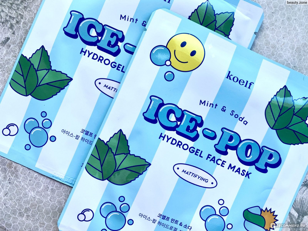 Маска гидрогелевая для лица c мятой и содой Koelf Mint&soda hydrogel face mask (30г)