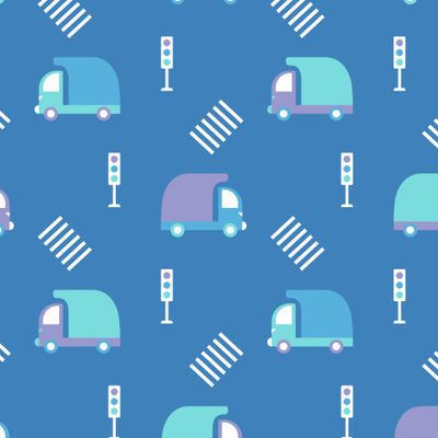 Buy blue baby fabric car truck