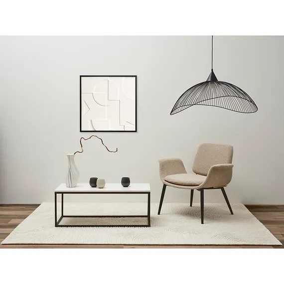 Фактурное панно с эффектом 3d minimalism, 60х60 см, белый\бежевый