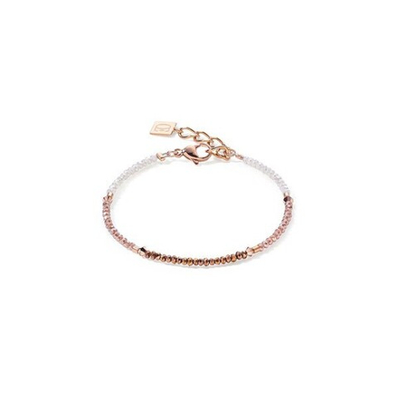 Браслет Coeur de Lion Golden Shadow - Rosegold 6006/30-1037 цвет розовый, белый, золотой
