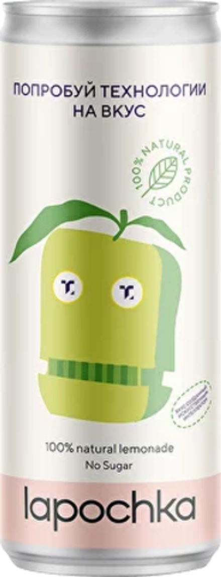 Газированный напиток Лапочка Попробуй Технологии На Вкус / Lapochka Poprobuj Texnologii 0.33 - банка