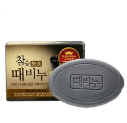 Mukunghwa Мыло-скраб для тела с древесным углем Hardwood Charcoal Scrub Soap 100 гр