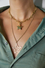 многослойное колье звезды