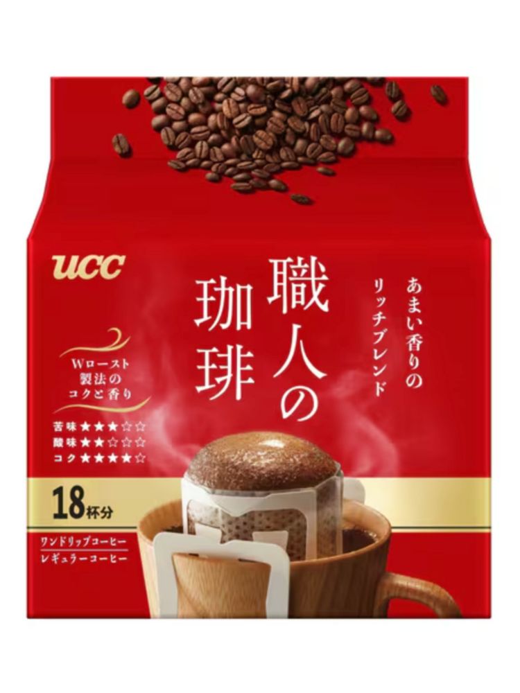 Кофе молотый UCC Red label в дрип-пакетах 18 шт x 4 уп