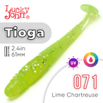 Виброхвост съедобный Lucky John Tioga 2.4" (61мм), 9шт/уп
