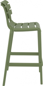 Стул пластиковый барный Siesta Contract Helen Bar 75, оливковый