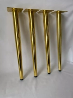Ножки для мебели металлические золотые высокие 40см - 4 шт