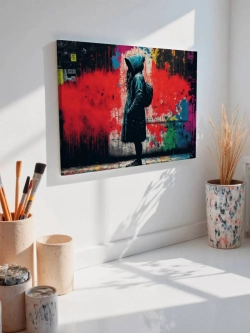 Картина на стену 40 X 50 Граффити девушка