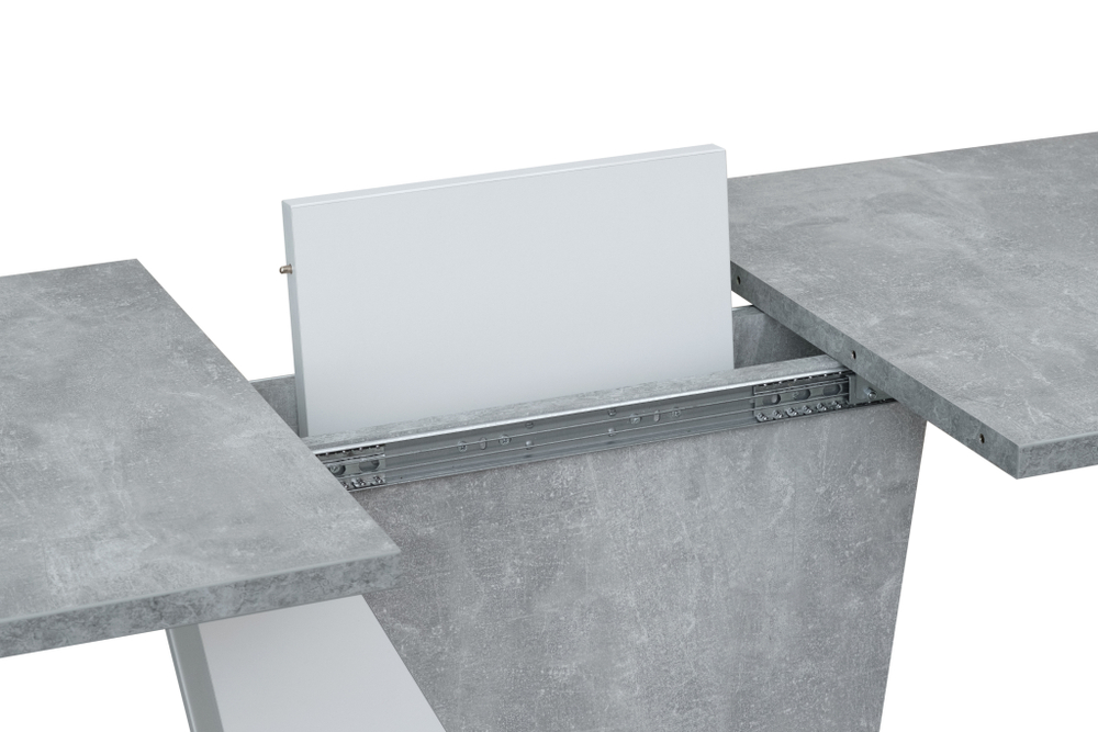 Ст 80.041 Стол обеденный "RICKY", корпус Бетон, Белый