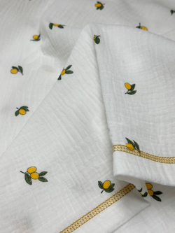 Муслиновая пеленка Лимончики 90*130 (+/-5см)