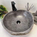 Раковина из речного камня RS-63328 (47*45*15) 0122