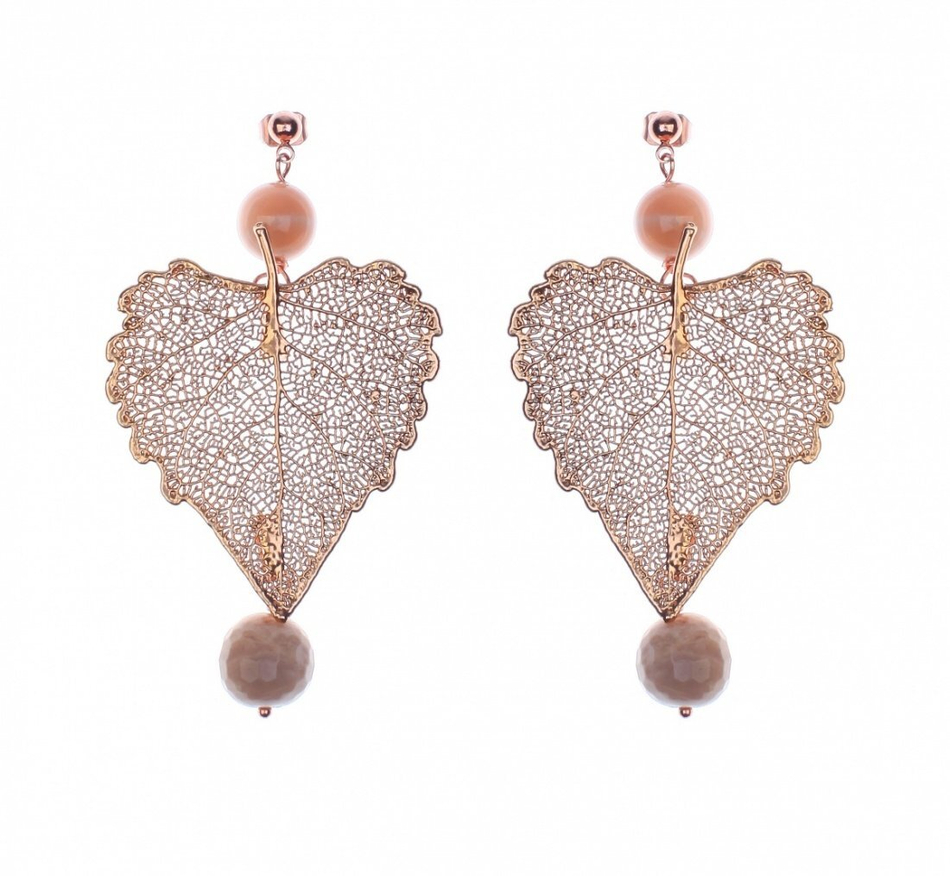 Серьги листья Ester Bijoux cottonwood F652C-R/34 BR