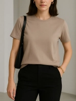 Футболка женская летняя, бежевая