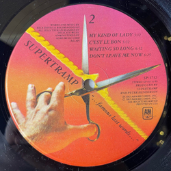 Винтажная виниловая пластинка LP Supertramp Famous Last Words (США 1982) Put On Your Old Brown Shoes