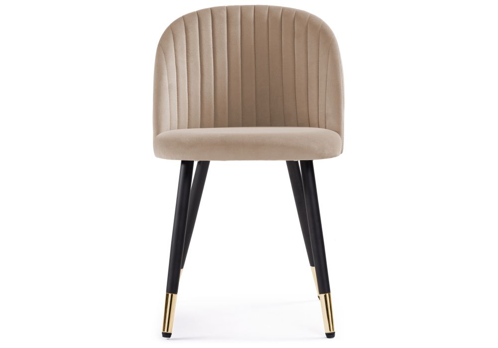 Стул на металлокаркасе Gabi dark beige / black / gold