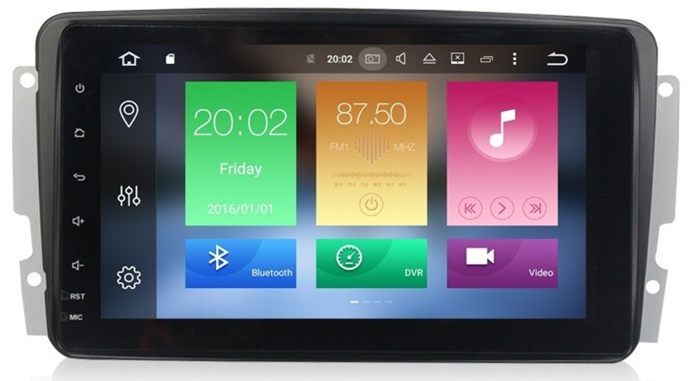 Магнитола для Mercedes-Benz G W463 2000-2006, C W203 2000-2004, A W168 - Carmedia MKD-M807-P6N на Android 11, 6-ТУРБО ядер, 4ГБ-64ГБ