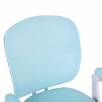 Кресло детское с подставкой для ног BRABIX "Toy MG-205", сетка/ткань TW, голубое, 533152