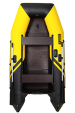 Броня-280 СК слань+киль желтый-черный (лодка ПВХ под мотор с усилением)