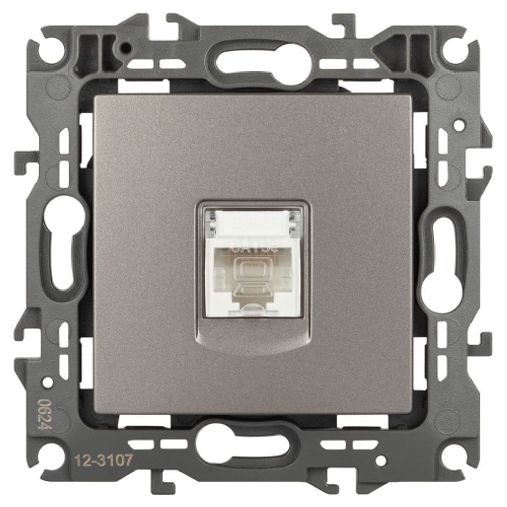 Розетка ЭРА Серия 12 12-3107-16 информационная RJ45, титан