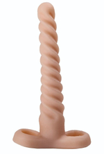 Спиралевидный телесный плаг - 15 см. (Цвет: телесный)