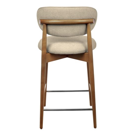 Стул полубарный Lucas 3 латте букле ножки цвета орех