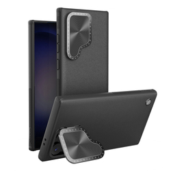 Чехол с вставками из кожи от Nillkin для Samsung Galaxy S24 Ultra, серия CamShield Prop Leather Magnetic Case