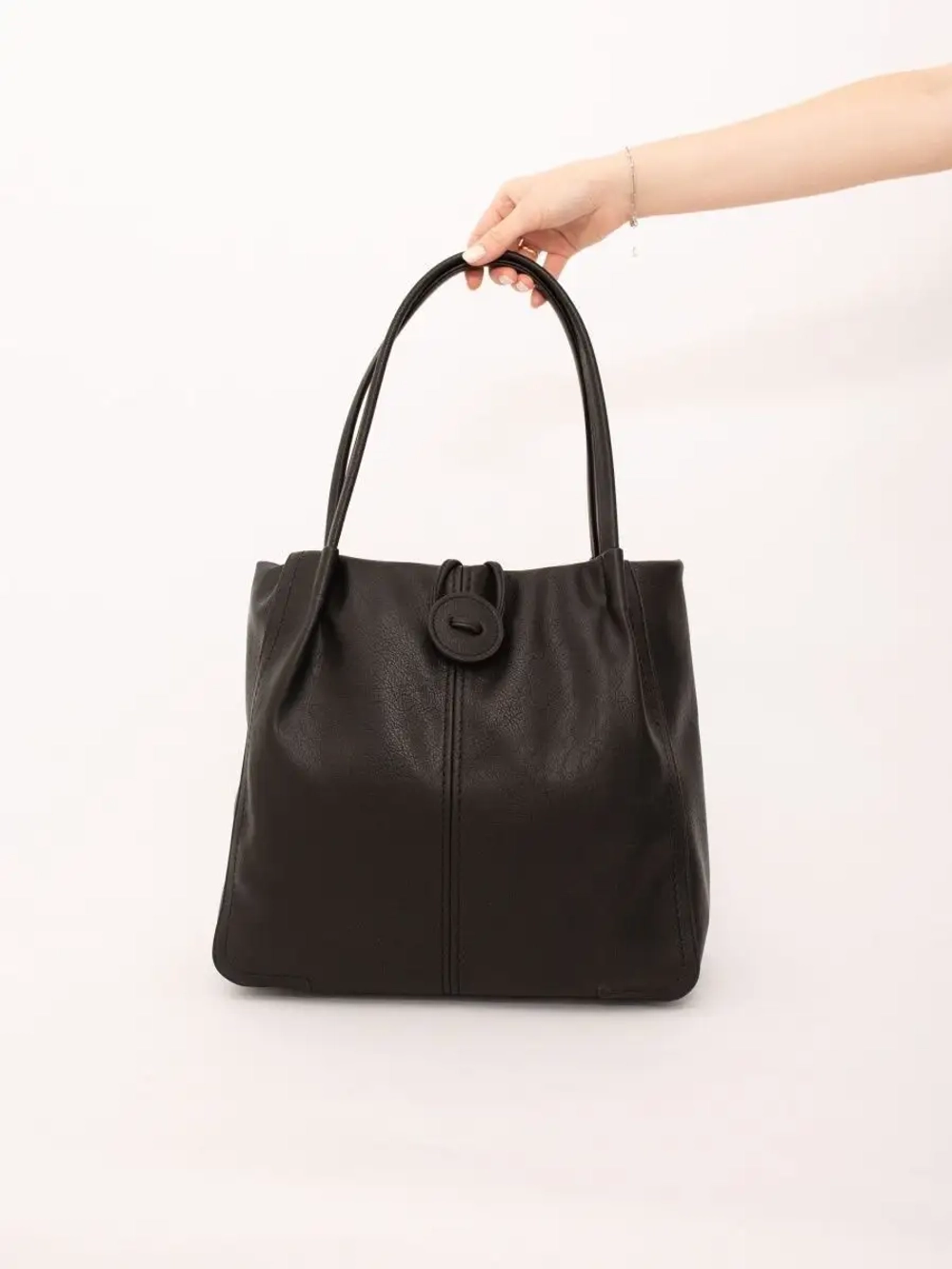 Сумка большая через плечо шоппер мешок