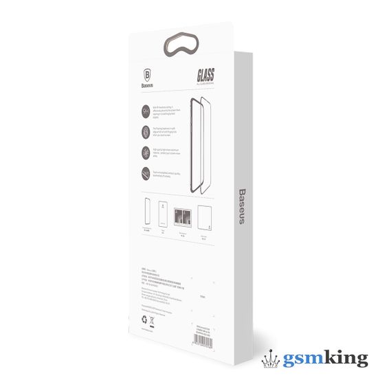 Baseus 0.3mm All-screen Full-glass Anti-bluelight Tempered Glass Film for iPhone X/XS/11 Pro Black SGAPIPHX-KD01