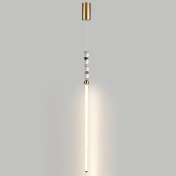 6640/12L HIGHTECH ODL25 227 Подвесной светильник бронзов/белый/металл/акрил/агат IP20 LED 12W 3500K 220V MONELLA