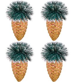 Элита НФШ-1223/1 Набор ел.украшений Шар 4шт «Шишки» золотой