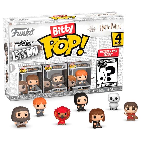 Набор Funko Bitty POP! Harry Potter S2 Hermione+Hagrid+Ron+Mystery (1 of 4) 4шт 71316 / Набор Фанко Битти ПОП! по мотивам вселенной "Гарри Поттер"