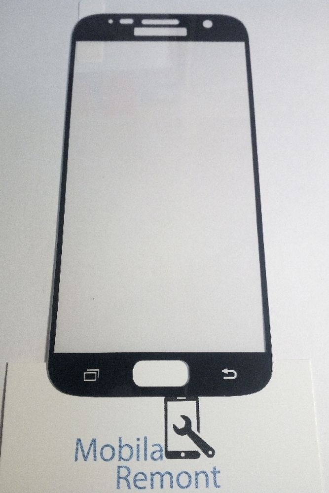 Защитное стекло &quot;С рамкой&quot; для Samsung G930F (S7) Черное