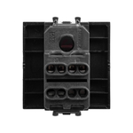 Инвертор одноклавишный модульный, "Avanti", "Черный матовый", 2 модуля