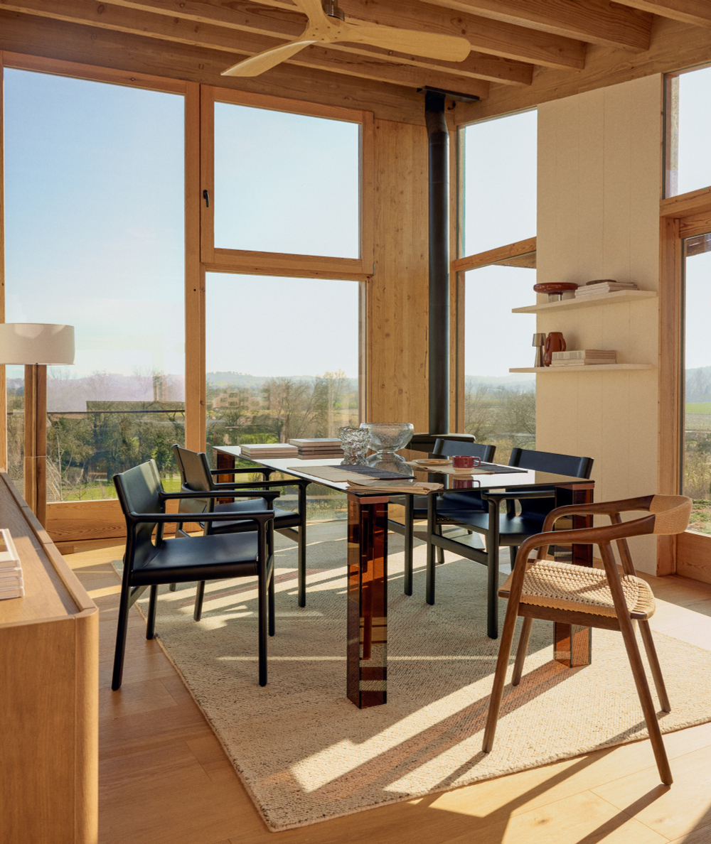 Стол Adularia из коричневого закаленного стекла 200 x 100 см