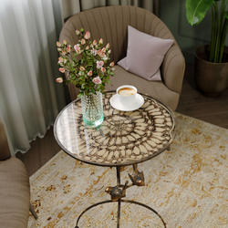 Столик Терра Птички Бронза