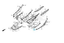 64432-K0B-T00ZC. COVER, L. FR. FLOOR SIDE *NH436M*. Honda Forza300-350 MF13